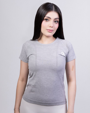 Blusa deportiva manga corta sin costuras